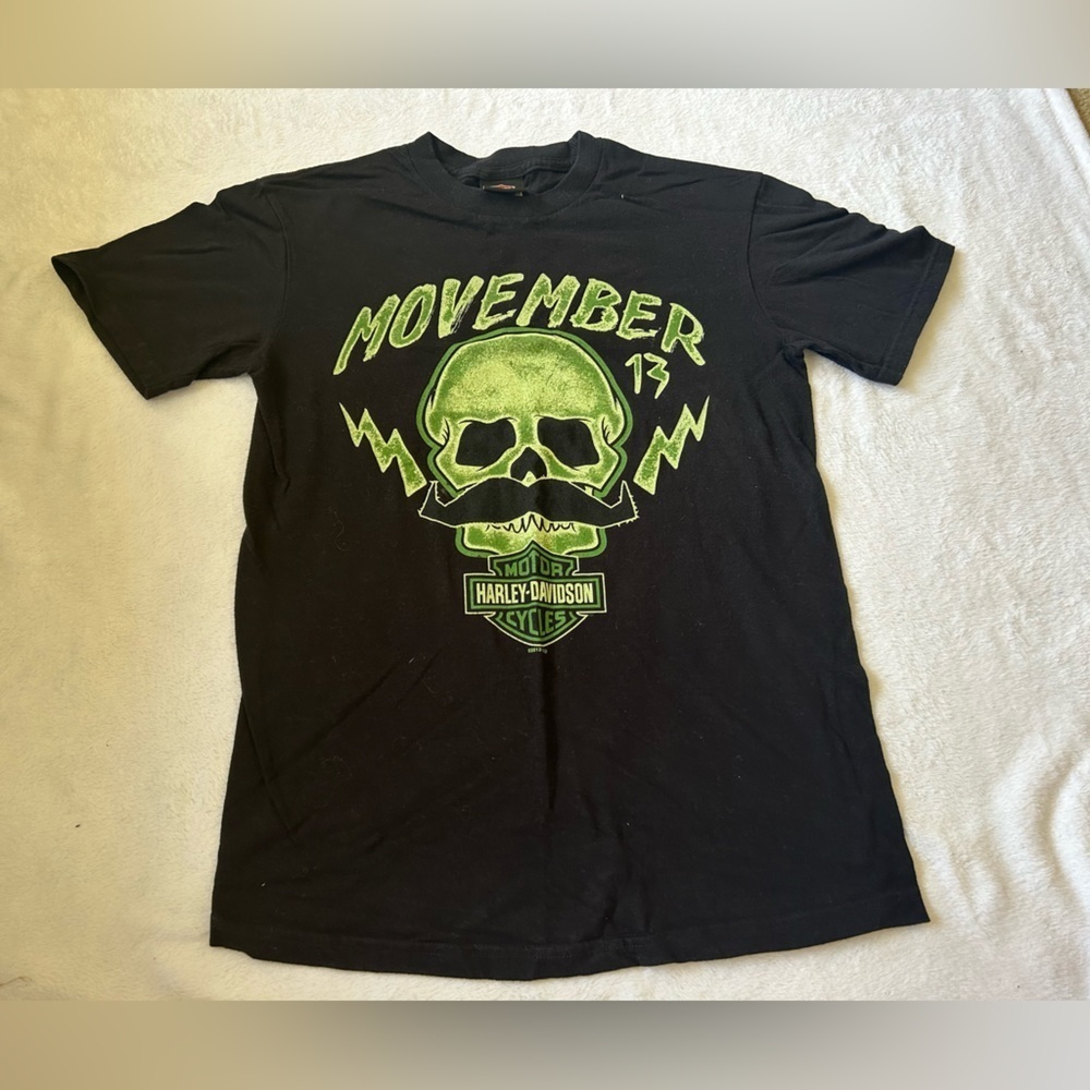 Movember Harley Davidson Tshirt